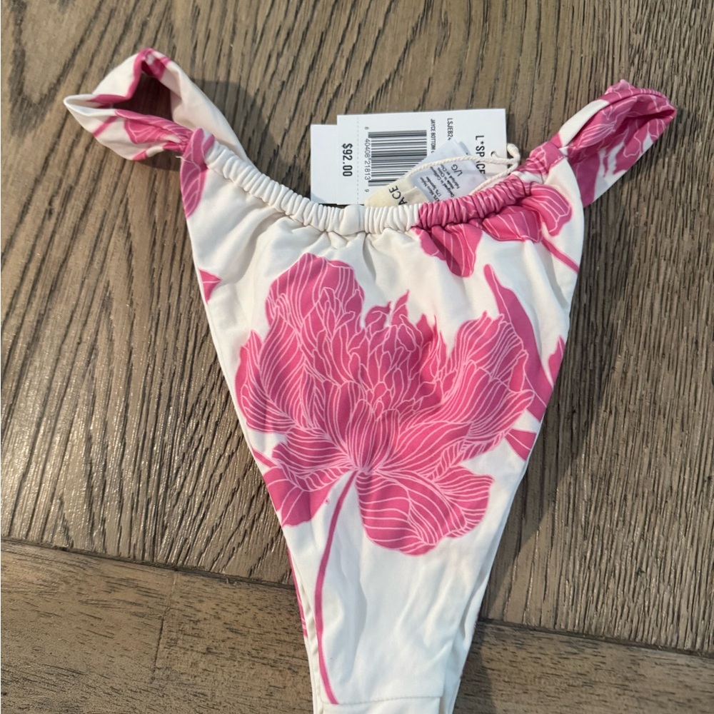 L*Space Pink Jayce bikini bottoms in sensual solid